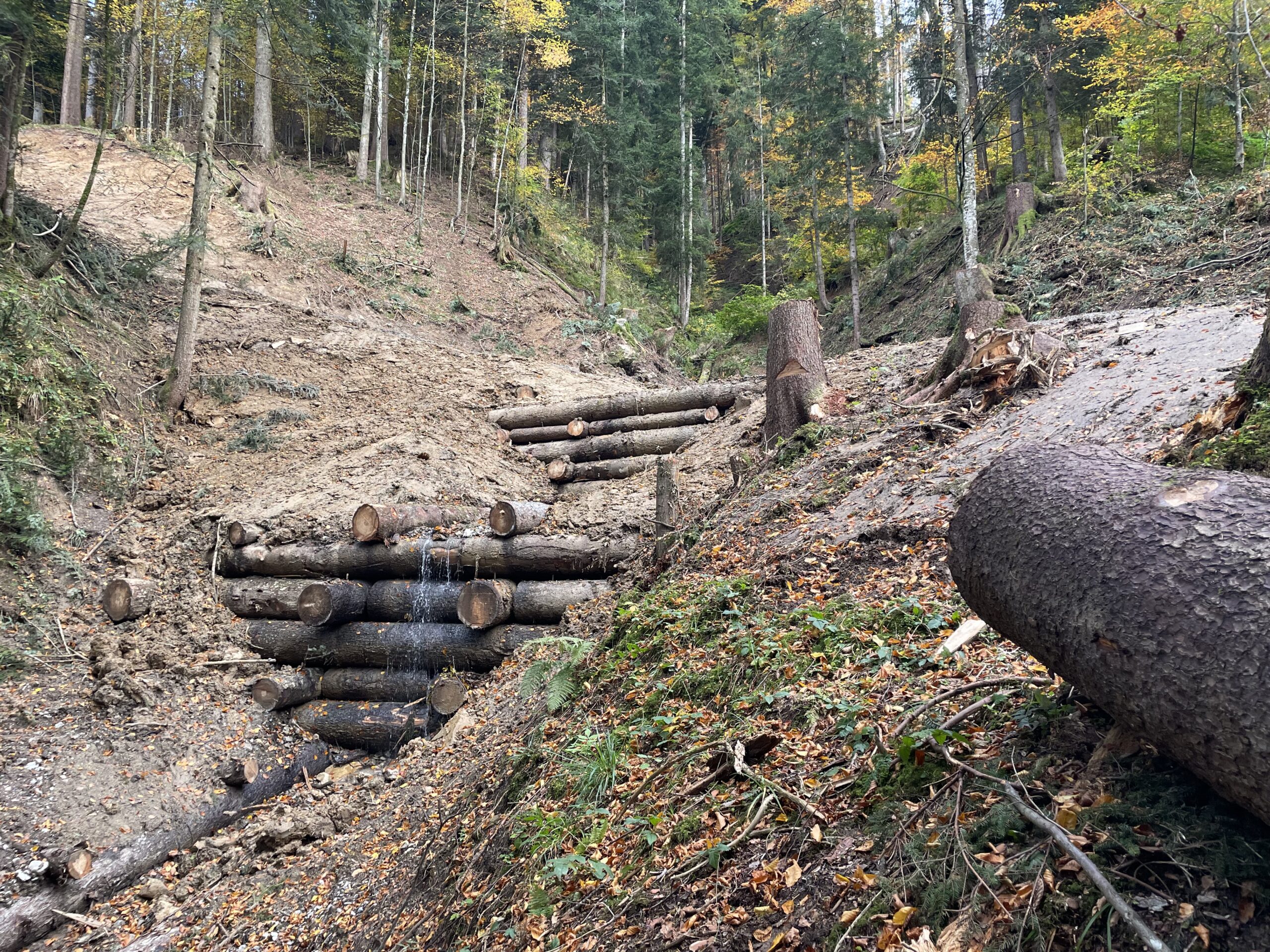Die zweite Bachverbauung in Lehmen