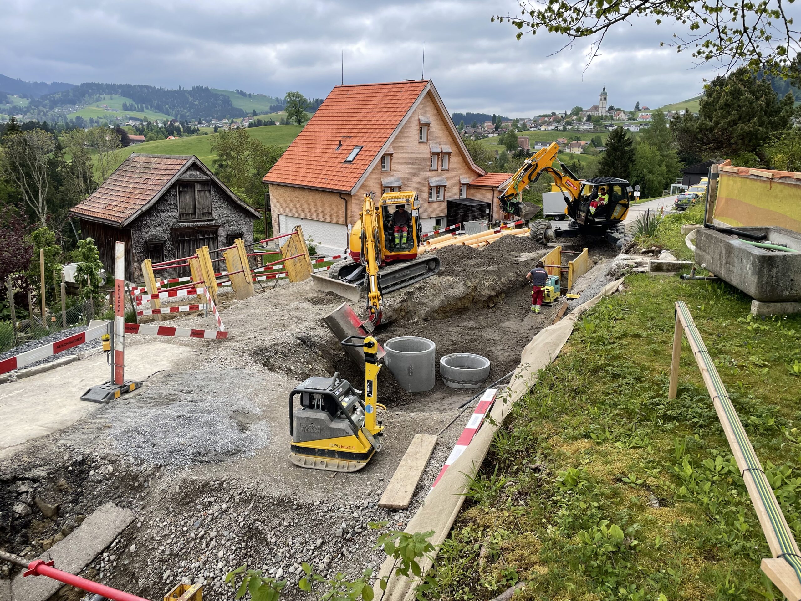 Auffüllung des Kanalgrabens